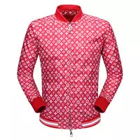 manteaux et vestes louis vuitton france zipper cardigan rouge